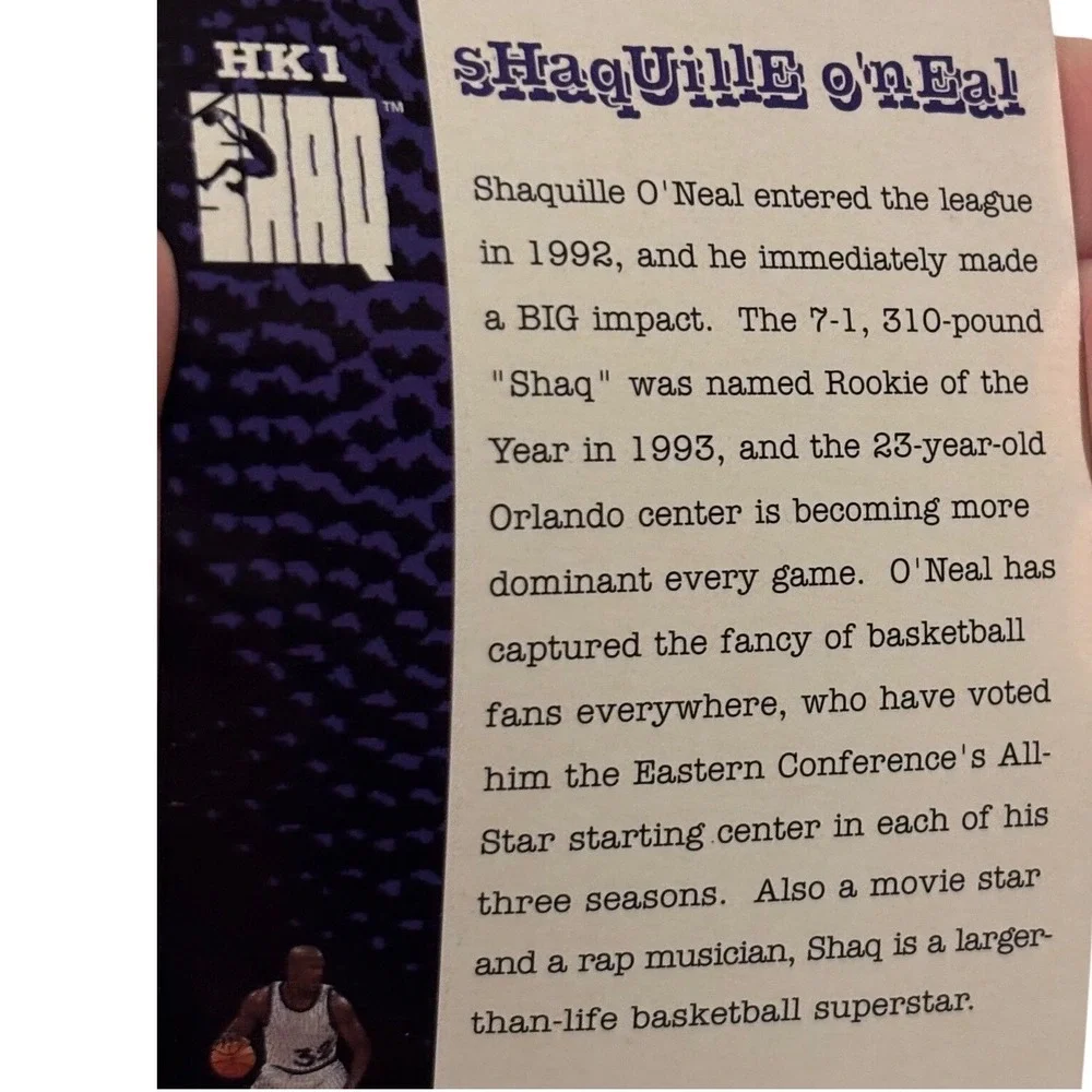 Hallmark Keepsake 1995 Shaquille O'Neal Hoop Star Ornament Orlando Magic QX15517